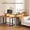 Rustic Brown, variant on Romorgniz 31.5"D Office Desk with LED Lights & Hooks, Folding Desk for Small Spaces, Space Saving Sofa Table for Couch, Reading Table for Living Room, Oak