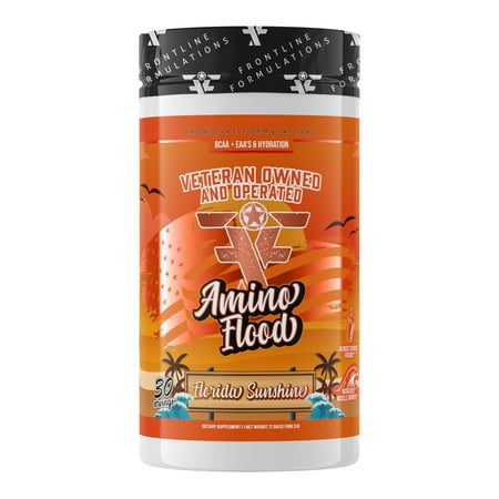 Frontline Formulations Amino Flood BCAA EAA Recovery Drink Florida Sunshine, 30 Servings