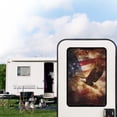 thumbnail image 2 of POLERO RV Door Window Shade Cover, Camper Sunshade Privacy Screen Window Cover, 17.3x26 inches，Travel Trailer Motorhome Sun Shade RV Accessories, USA Flag Eagle, 2 of 7
