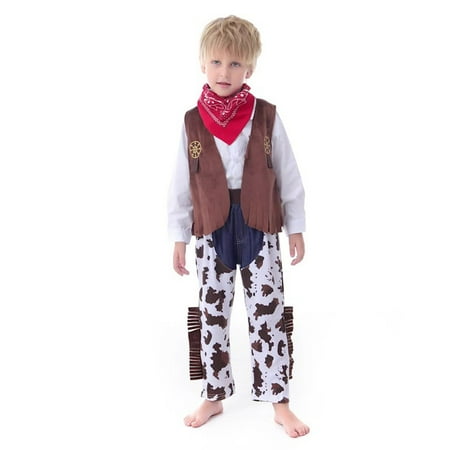 

Gotyou Kids Cowboy 5 Piece Set Outfit Toddler Unisex Western Cowboy Boys Role Play Suit