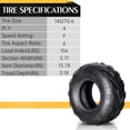 thumbnail image 5 of Ktaxon 145/70-6 ATV & Go Kart Tires Set of 2, 4PR Tubeless All-Terrain Sport Tires for ATV and Utility Vehicles, 5 of 12