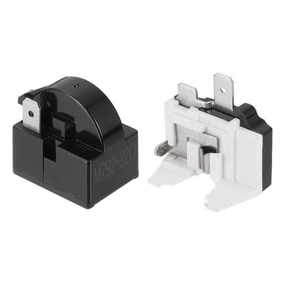 1 Set PTC Refrigerator Starter Relay 22 Ohm 2 Pin and 1/6HP Overload Protector QP2-MZ92