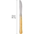 thumbnail image 2 of Dinner Knives, 12-piece Stainless Steel Dinner Knives, Gradient Goldutter Knives,Flower Edge Table Knives Classic Flatware Set, Knives for home,Kitchen or Restauran, 8.6 Inches -Gradient Gold, 2 of 7