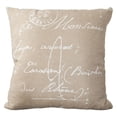 thumbnail image 2 of Surya Surya Pillows Area Rug LG512 Papyrus/Pewter Typography French 18" x 18" Square, 2 of 2