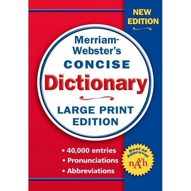 Merriamster's Concise Dictionary, Large Print Edition (Paperback