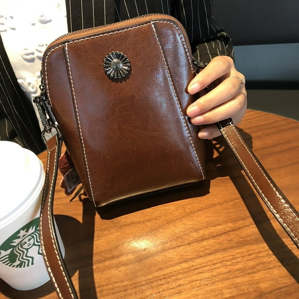Leather crossbody phone purse new arrivals