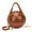 Brown, variant on Hfnxid Basketball Shaped Purse Girls Women Zipper Cross Body Bag Trendy PU Handbag Shoulder Bag