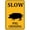Color 3294, variant on Slow Cat Crossing Sign Aluminum Black on Yellow Wall Decor for Home Cafes Office Pubs Club Indoor outdoor 8X12inch/Tin Sign
