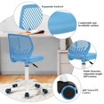thumbnail image 4 of Pemberly Row Swivel Teen Plastic and Mesh Task Chair in Blue, 4 of 9