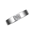 thumbnail image 4 of fastboy Adjustable White Gold Plated Open Ring Copper Rhinestone Studded Jewelry Lovers Couple Wedding, 4 of 9