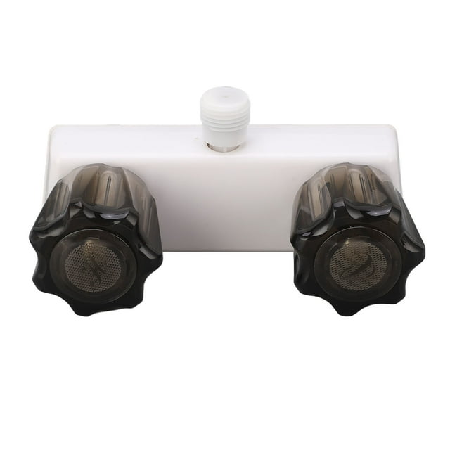 RV Shower Faucet, RV Shower Faucet Valve Diverter Shower Mixing Valve Control with 2 Knobs Wheel For RV Motor Home