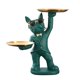 thumbnail image 1 of Estatua de Resina DQrwqpou para Perro Bulldog con 2 Bandejas Metal Verde, 1 of 7