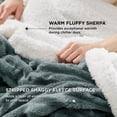 thumbnail image 3 of Manta Bedsure Sherpa, tamaño doble, 150 x 200 cm, color verde oscuro, 3 of 6