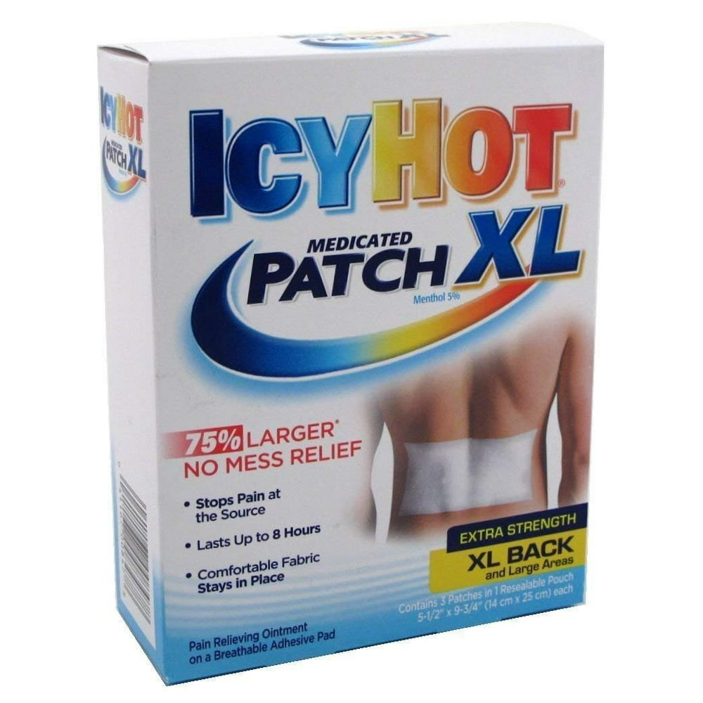 Icy Hot Patch Extra Strength XL Back & Large Areas (6 Pack) Walmart