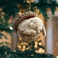 thumbnail image 5 of CoreLiving Forest Animal Acorn Ornaments, Woodland Christmas Tree Decorations, 2D Acrylic Cozy Holiday Hanging Ornaments with Pine Cone Designs for Home Decor, 5 of 6