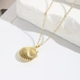 thumbnail image 4 of Fashionable Sea Shells Locket Necklace Photo Pendant Charm Chain 40+5cm Adjustable Length Women Jewelry, 4 of 8