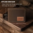 thumbnail image 3 of Wrangler Men’s Bifold Wallet Genuine Leather, RFID Blocking, Casual Everyday 10-20 Cards Purse with AirTag Holder, Gift for Him, 3 of 8