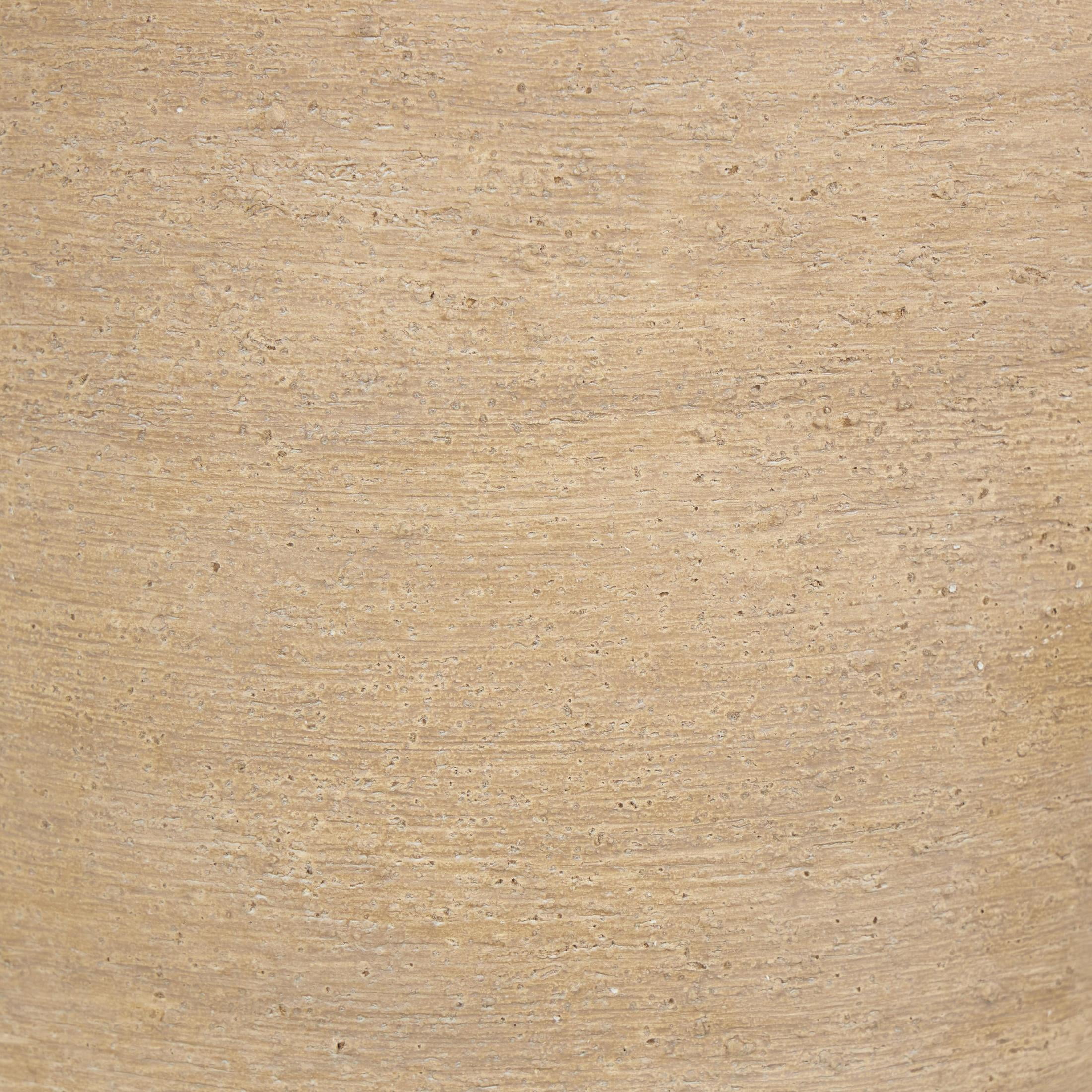 DecMode 16" Wide Textured Terracotta Beige Ceramic Vase