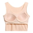 thumbnail image 5 of MVRLSH Womens Tank Tops Loose Fit Casual Racerback Comfy Built In Bra Sleeveless Workout Yoga Undershirt Tops Beige Size L, 5 of 7