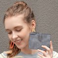 thumbnail image 5 of Classic Bifold Wallets, Leather Wallet with Separate Id Card Window, Waterproof & Scratch-Resistant, Ideal For Travel, Smooth Silver Zipper, Large Capacity, 5 of 5
