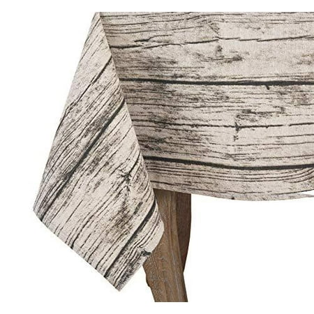 

Fennco Styles Country Wood Grain Design Cotton Tablecloth