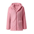 thumbnail image 6 of iHPH7 Fleece Jacket Women Warm Winter Coats for Women Teddy Coat for Women Womens Jackets Casual Sherpa Jacket Women Winter Coats for Women Winter Outfits for Women Pink M, 6 of 8