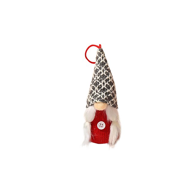 Colgante de árbol de Navidad de muñeca de hombre viejo sin rostro de punto emisor de luz Wmkox8yii fhajkh5693