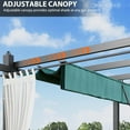 thumbnail image 7 of WildBreak 13 x 10 feet Outdoor Pergola, with Canopy and Side Mesh Screen, Cyan-blue & White, 7 of 7