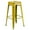 Yellow, variant on Flash Furniture Kai Commercial Grade 30" High Backless Distressed White Metal Indoor-Outdoor Barstool