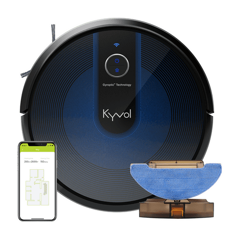 Kyvol Cybovac E31 Robot Vacuum, Sweeping & Mopping Robot Vacuum Cleaner with 2200Pa Suction, Smart Navigation, 150 mins Runtime, Works with Alexa, Self-Charging, Ideal for Pet Hair, Floor and Carpets