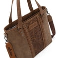 thumbnail image 4 of Wrangler Weatern Tote Bag for Women Medium Sized Aztec Handbags with Crossbody Strap, Tooled-Brown, 4 of 6