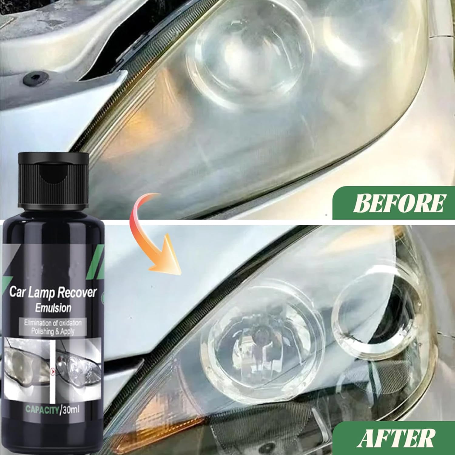 BeamRevive Car Lamp Recover Emulsion , BeamRevive Elimination of Oxidation Polishing & Apply, Beam Revive Turn Cloudy Headlights Into Crystal Clear Vision