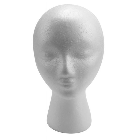 27.5 x 52cm Dummy / mannequin Female Foam(Polystyrene) Exhibitor for cap, headphones, hair accessories and wigs Woman Mannequin Foam