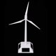 thumbnail image 5 of Modelo de turbina de viento de escritorio Molinos de viento con energía solar Plástico ABS Blanco Decoración de la oficina en casa seitruly WJ3917-00B, 5 of 7