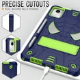 thumbnail image 2 of Allytechgroup Case for Lenovo Tab M11 11" 2024 TB330FU, Rugged Case with Hidden Kickstand & Adjustable Shoulder Strap, Thickned Silicon Edges Shockproof Case, Blue+Green, 2 of 6