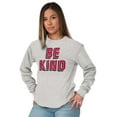 thumbnail image 4 of Be Kind Happy Peace Love Inspiring Long Sleeve TShirt Men Women Brisco Brands L, 4 of 6