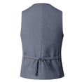 thumbnail image 2 of Chaleco de traje ajustado de talla grande para hombre, Tops para negocios, boda, chaleco Formal o informal, abrigos de cintura de un solo pecho, 2 of 3