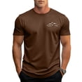 thumbnail image 2 of KLHDSF Men's UPF 50+ Sun Protection Workout T-shirts Moisture Wicking, Quick Dry, 4-Way Stretch, Short Sleeve, Athletic, Beach, Hiking Brown S, 2 of 5