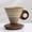 B, variant on Retro Ceramic Conical Coffee Mug, Creative Funnel Coffee Cups Set, with Solid Wood Triangle Handle Design and Coaster,for Home, Restaurant, Party and Office Use.200ml