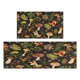 thumbnail image 1 of Sophisticated Set of 2 Red Mushroom Kitchen Rugs & Mats - Non-Slip, Cushioned - Ideal Boho Charm for Kitchen, Sink, Laundry, Bathroom - Unique Home Decor, Sizes 17x30 & 17x47 inches, 1 of 7