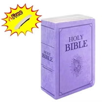 Opehuo Faith Bible Pillow,Christmas Openable Book Plush Pillow,Home Aesthetic Room Decorative Pillow,Book Shape Bible Verse Pillow,Decor for Bedroom Sofa Cushion Chair Couch Bed (Purple)