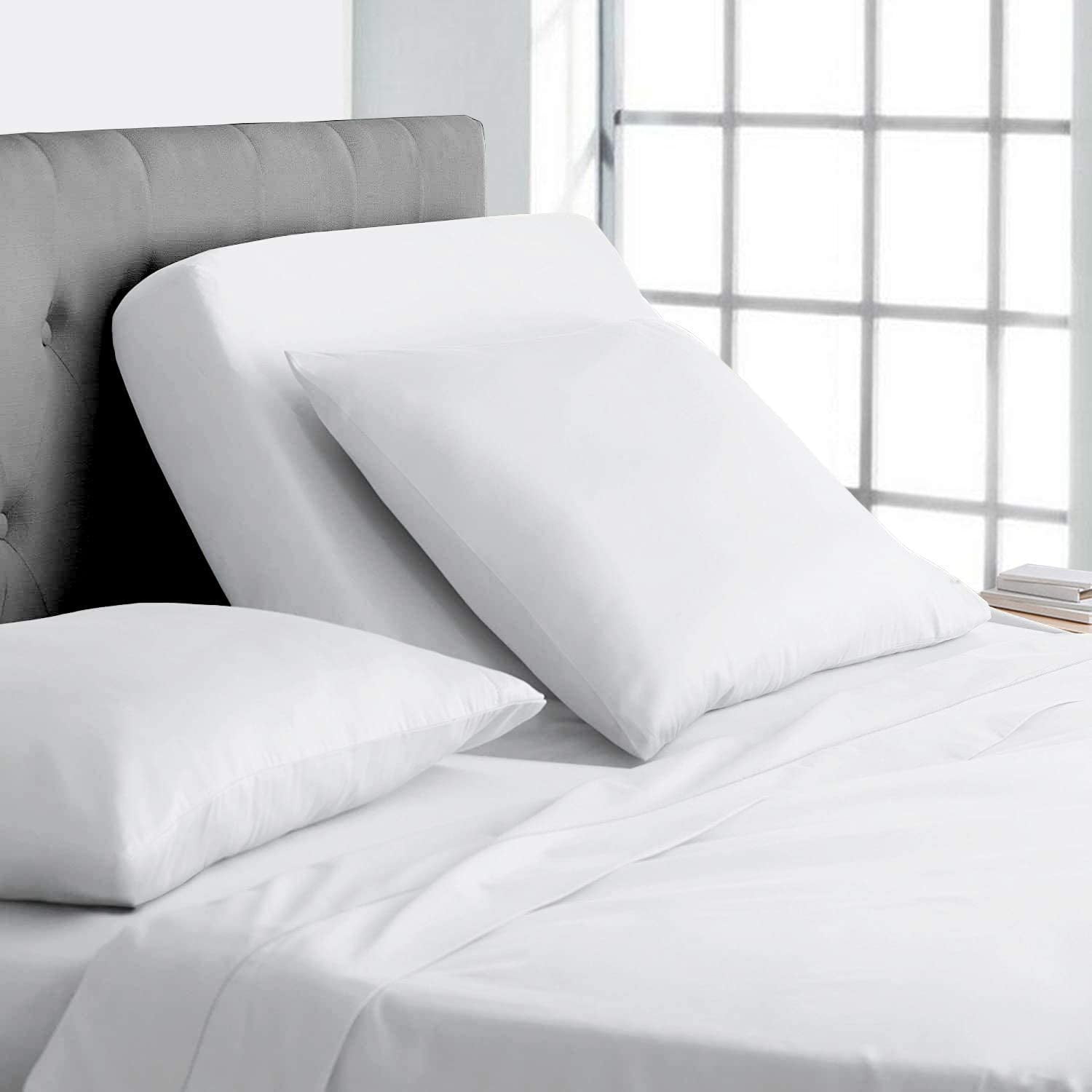 Top Split King Sheets Sets for Adjustable Beds - 800 Thread Count- 100%  Egyptian Cotton 4Pcs Bed Sheets, Fits Upto 21'' Inch Deep Pockets, White  Solid- Split Down 32 inches from The top - Walmart.com