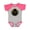 Baseball Heather and Hot Pink, variant on Funny Gorilla Retro Sunset Boys Baby Bodysuit