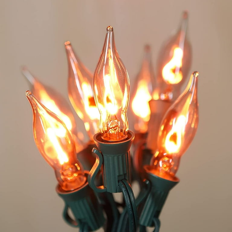 Christmas Decoration Flickering Flame String Lights Outdoor Indoor