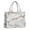 White Gray Rose, variant on Large Capacity Tote Bag,Teal Gold Marble Pattern Handbag Fashion Luxury Tote Bag,15.7"x13"x 5.1" Inches,Laptop Compatible