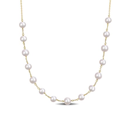 Everly Women's Cultured Pearl 18k Yellow Gold Plated Necklace