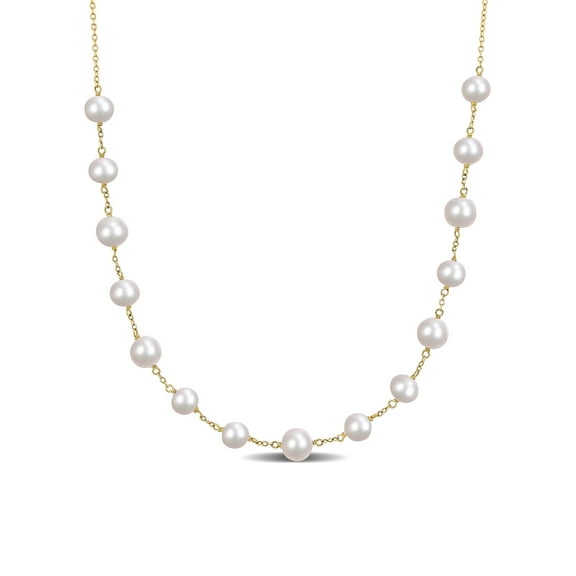 Everly Women's Cultured Pearl 18k Yellow Gold Plated Necklace