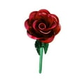thumbnail image 4 of Ramo de flores artificiales de metal con rosas para Acción de Gracias Rojo, 4 of 9