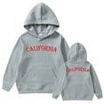 thumbnail image 4 of Girls Hoodie Long Sleeve Spring Letter California Print Hooded Sweatshirt(Big Boys), 4 of 5