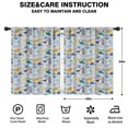 thumbnail image 2 of Blackout Kids Curtains,Colorful Cartoon Dinosaurs with Mixed Elements Pattern Childrens Insulated Curtains Set Of 2,Bedroom Essentials,Toddler Room Decor 42"x54", 2 of 5